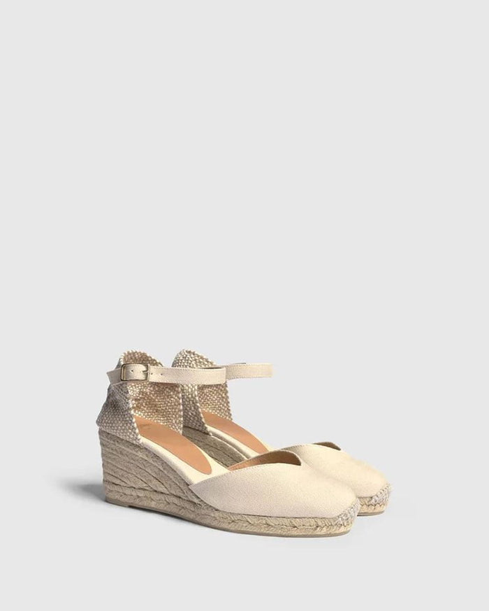 Chiarita Wedge Espadrilles Ivory - Castaner | Apoella – APOELLA