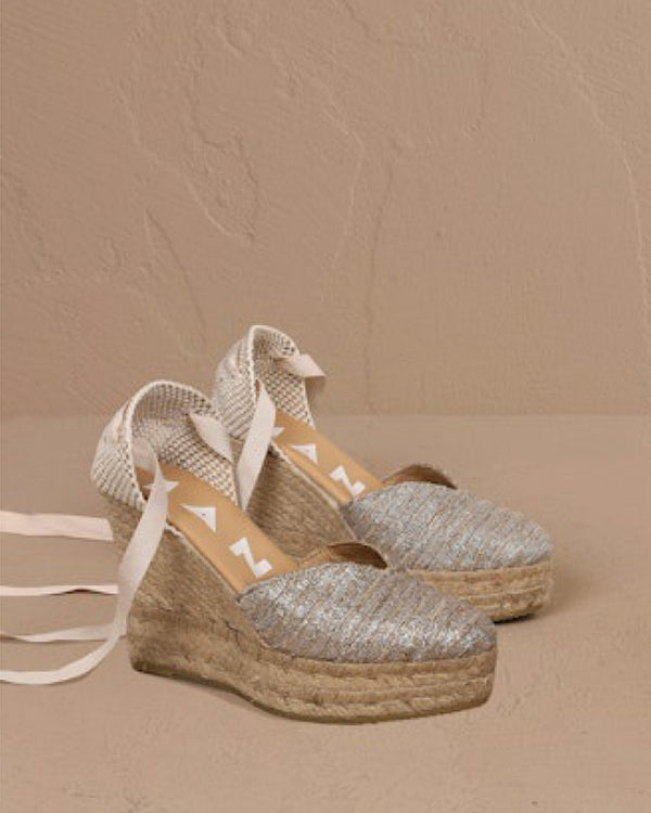 Wedges Manebi Heart Shaped Wedge Espadrilles Gold Apoella