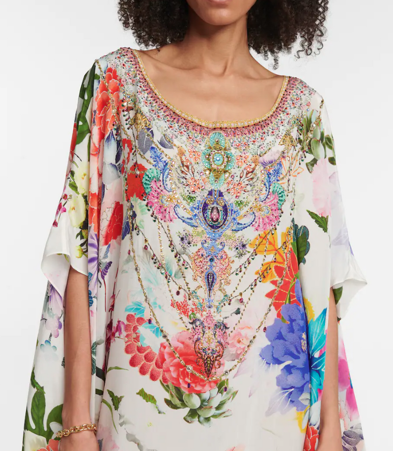 Camilla short sales round neck kaftan