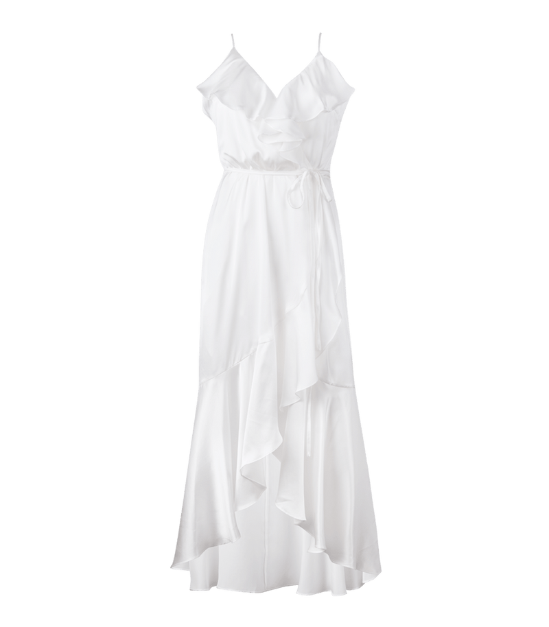 Dress Apoella Agnes Long Ruffle Dress S/M / White Apoella