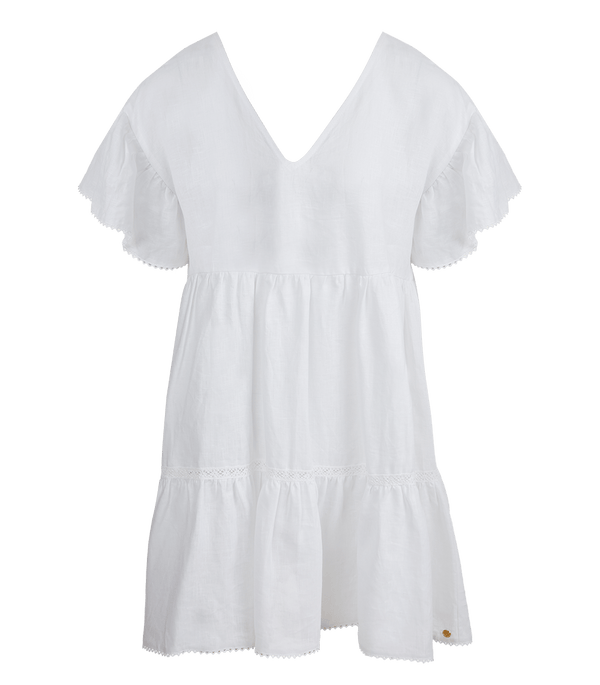 Dress Apoella Aliki Short Sleeve Mini Dress O/S / White Apoella