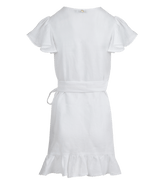 Dress Apoella Amalia Lace Linen Mini Wrap Dress Apoella