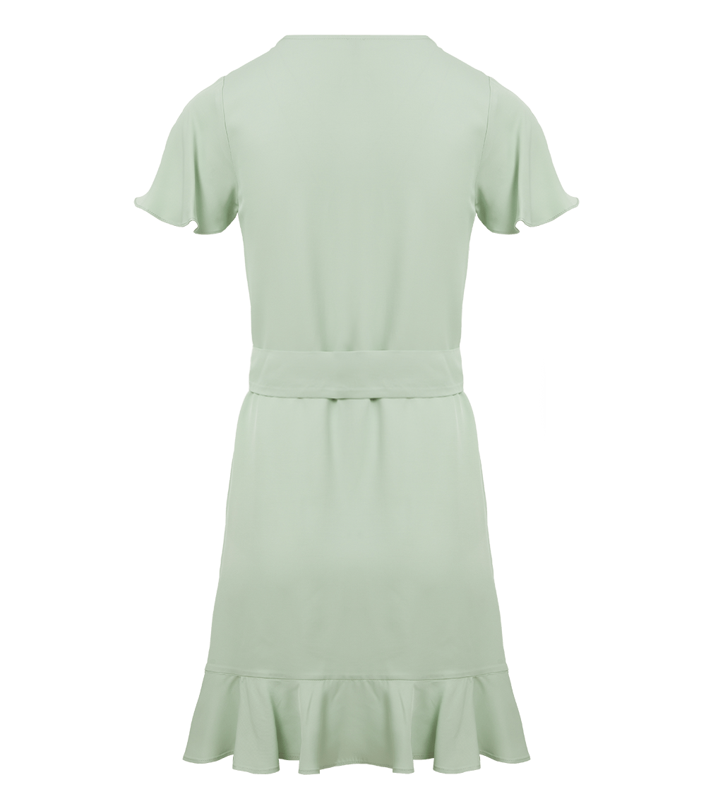 Amalia Mini Wrap Dress Sea Green