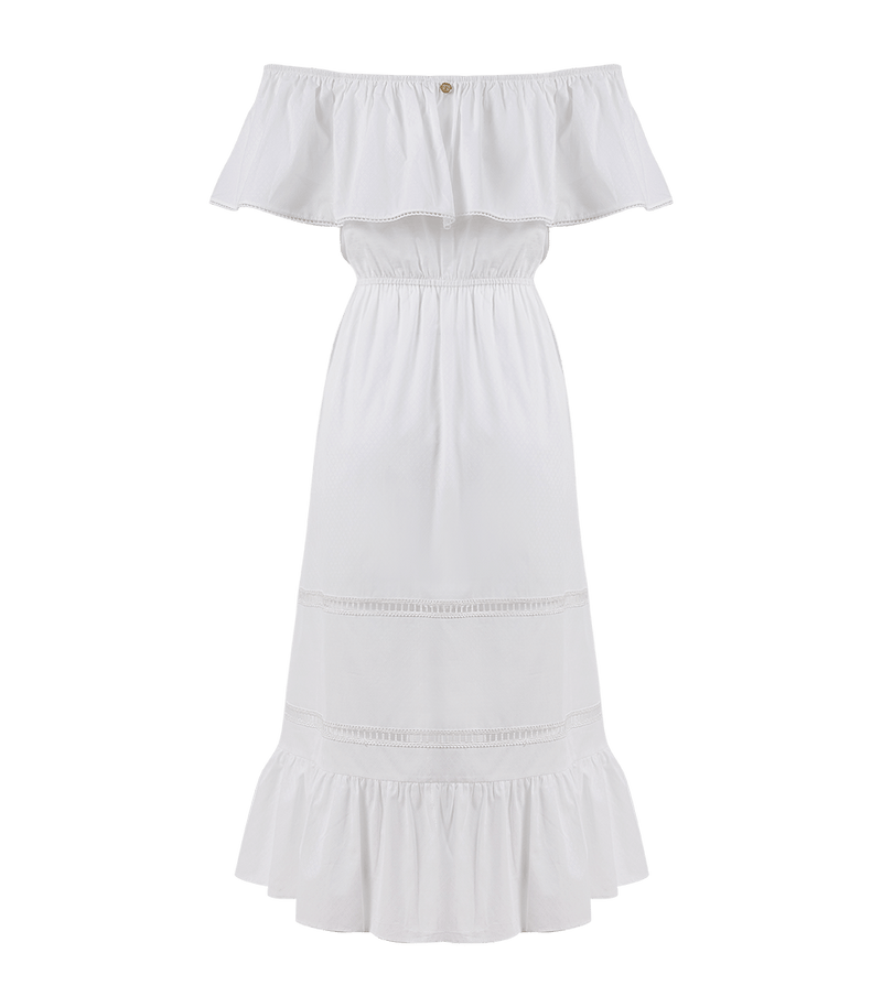 Dress Apoella Chrysanthi Poplin Off Shoulder Long Dress Apoella