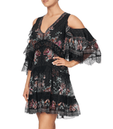 Dresses Camilla Restless Nights Button Up Short Dress M / Black Floral Apoella