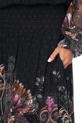 Dresses Camilla Restless Nights Off Shoulder Shirred Short Dress Black Floral M / Black Floral Apoella