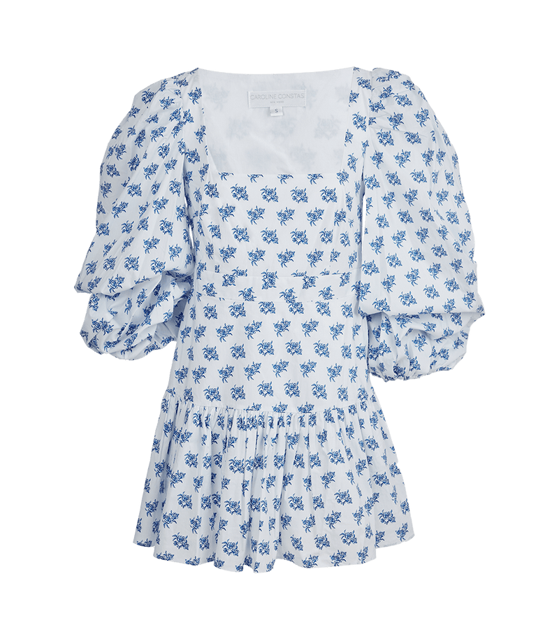 Dresses Caroline Constas Julian Mini Dress Blue Toile Spot S / Blue Toile Spot Apoella
