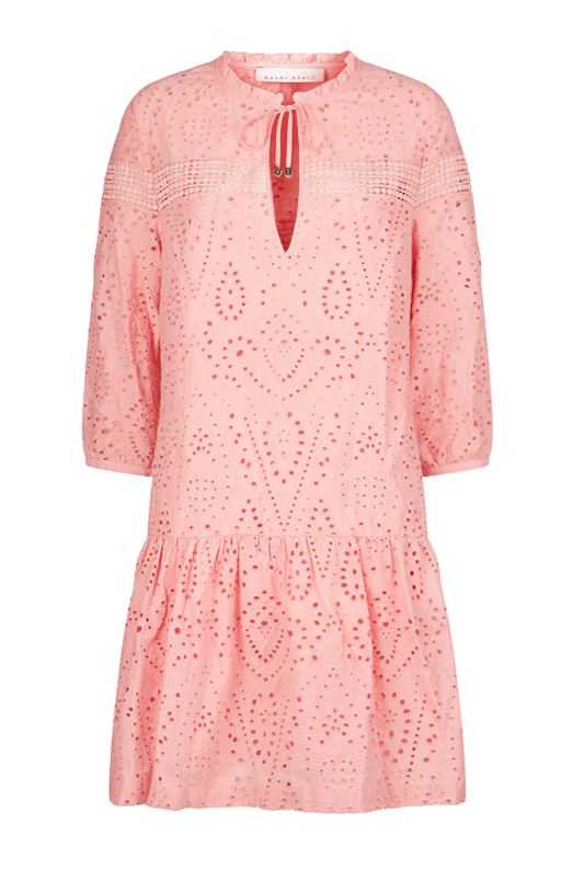 Dresses Heidi Klein LACE INSERT MINI TUNIC DRESS PINK Pink / S Apoella