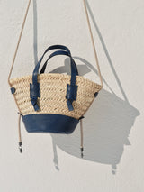 Handbags Zeus n Dione Thalassini Mini Straw Bag Navy Blue / O/S Apoella