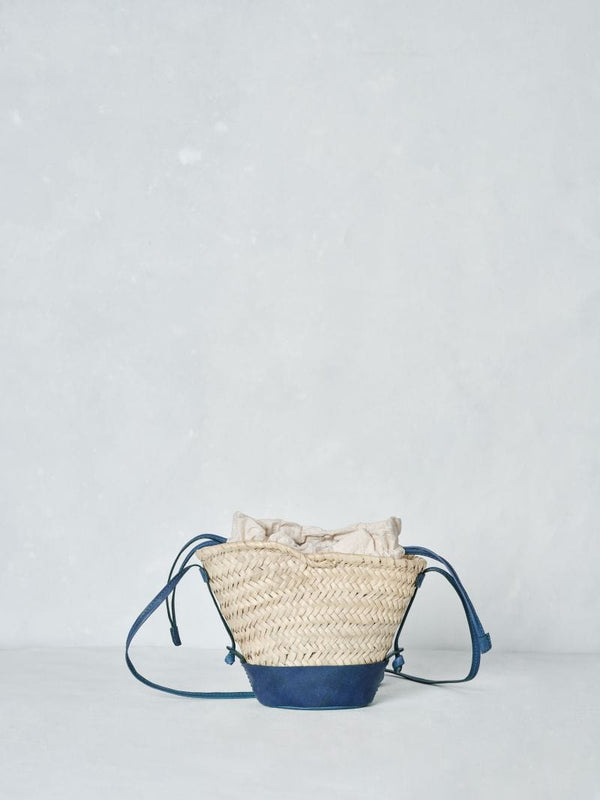 Handbags Zeus n Dione Thalassini Small Straw Beach Bag Gobalt / O/S Apoella