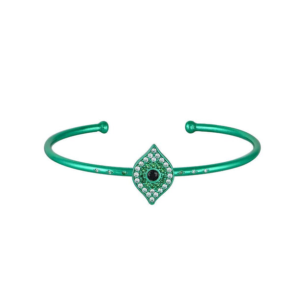 Jewelry Marianna Lemos Green Eye Bangle XS/S / Green Apoella