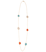 Jewelry Nes Paris Long Necklace Cat Eyes Small Model Stone O/S / Multicolor Apoella