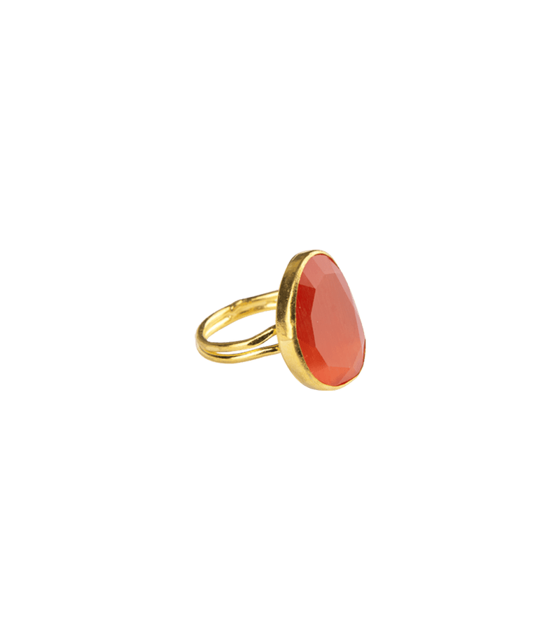 Jewelry Nes Paris Ring Cat Eyes Small Model O/S / Orange Apoella