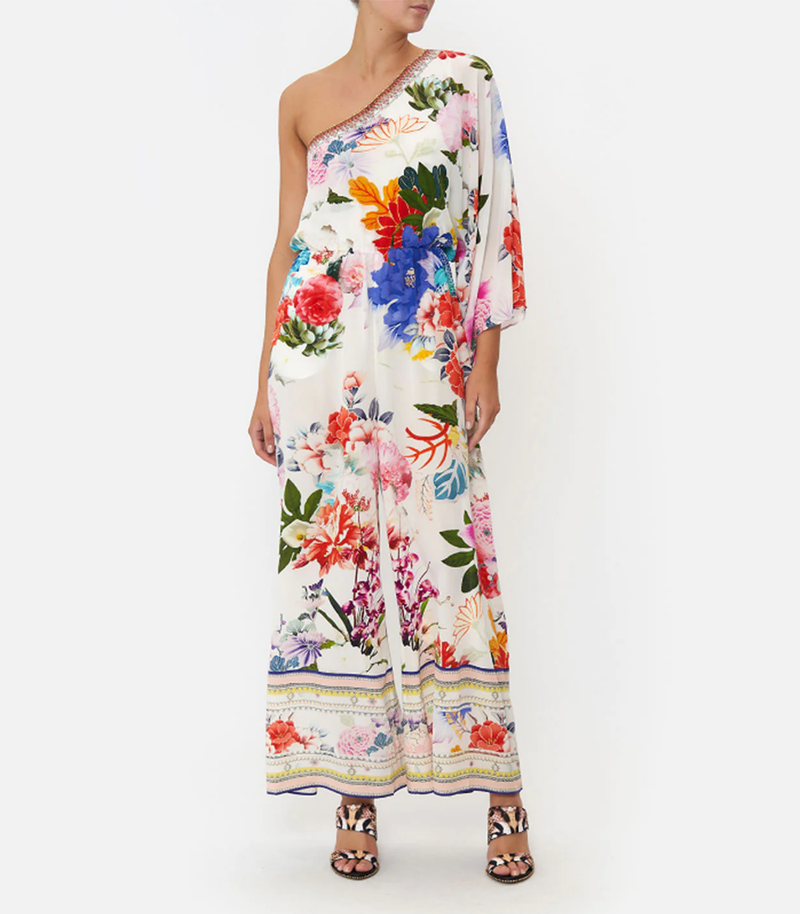 Jumpsuit Camilla Memories Of A Garden Off Shoulder Flared Jumpsuit S / White Floral Apoella