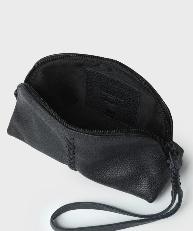 Mini Tote Callista Crafts Vanity Case Grained Leather Black O/S / Black Apoella