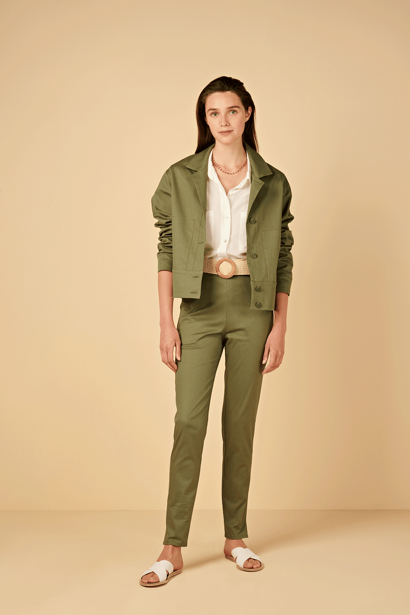 Khaki pencil 2025 pants