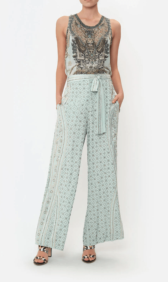 Pants Camilla Luxe Espiritu Pirate Paperbag Wide Leg Pants Sky S / Sky Apoella