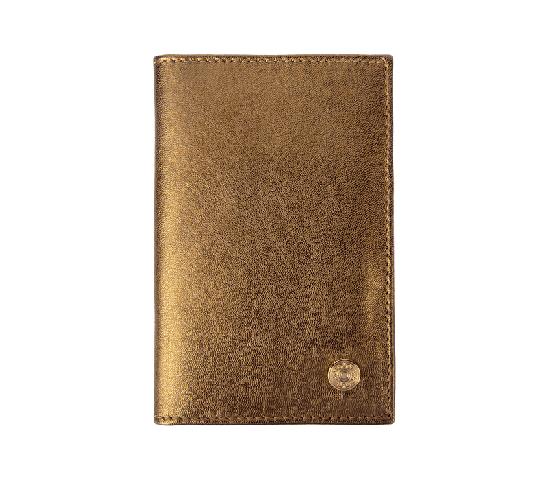 Passport Case Apoella Chalki Passport Case Metallic Leather O/S / Gold Apoella