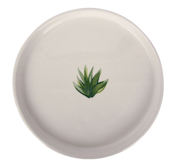 Plates Rhea Kalo Medium Rim Plate Green Plants Green Plants Apoella
