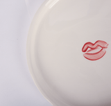 Plates Rhea Kalo Medium Rim Plate Red Kiss Red Kiss Apoella