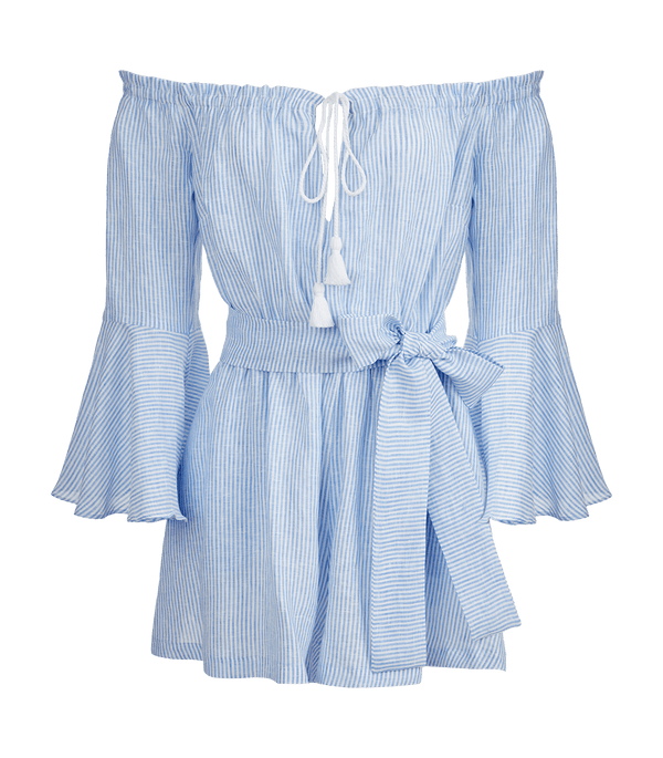 Playsuit Apoella Helectra Linen Off Shoulder Playsuit Striped Apoella