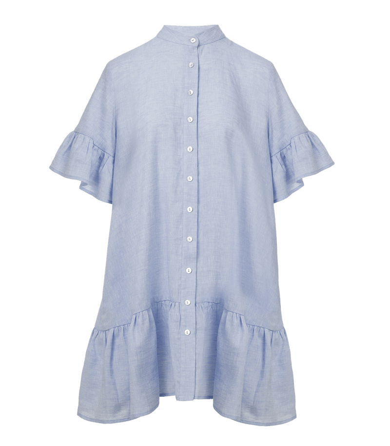 Shirtdress Apoella Chara Ruffle Shirtdress O/S / Sky Apoella