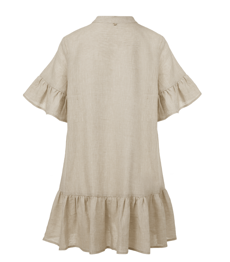 Shirtdress Apoella Chara Ruffle Shirtdress O/S / Beige Apoella