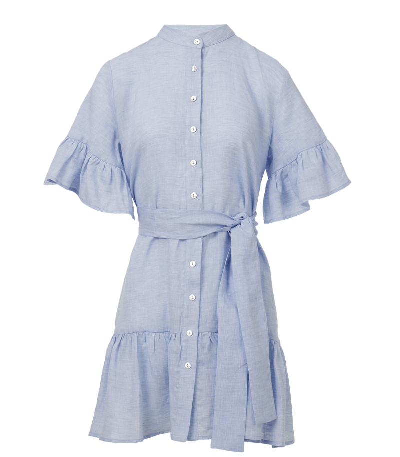 Shirtdress Apoella Chara Ruffle Shirtdress O/S / Sky Apoella