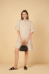 Shirtdress Apoella Chara Ruffle Shirtdress O/S / Beige Apoella