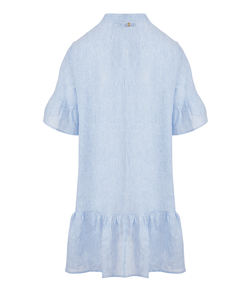 Shirtdress Apoella Chara Ruffle Shirtdress Striped O/S / Sky Apoella