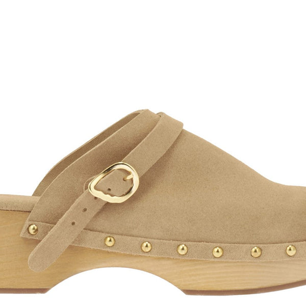 Classic Closed Leather Clog Camel Ancient Greek Sandals Apoella