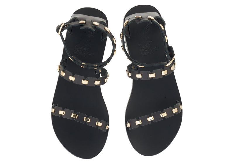 Shoes Ancient Greek Sandals Coco Ankle Strap Sandals with Studs Apoella