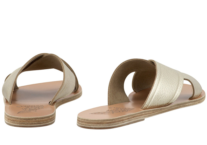 Shoes Ancient Greek Sandals Thais Leather Cross Slide Sandals Apoella