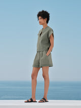 Shorts Zeus n Dione Cylix Linen Shorts Green / 38 Apoella