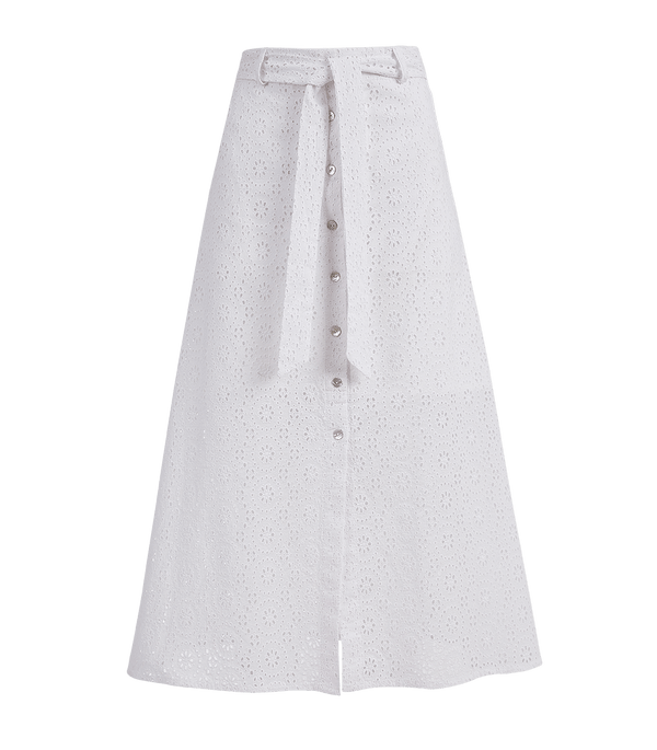 Skirt Apoella Aria Midi Broderie Skirt S / White Apoella