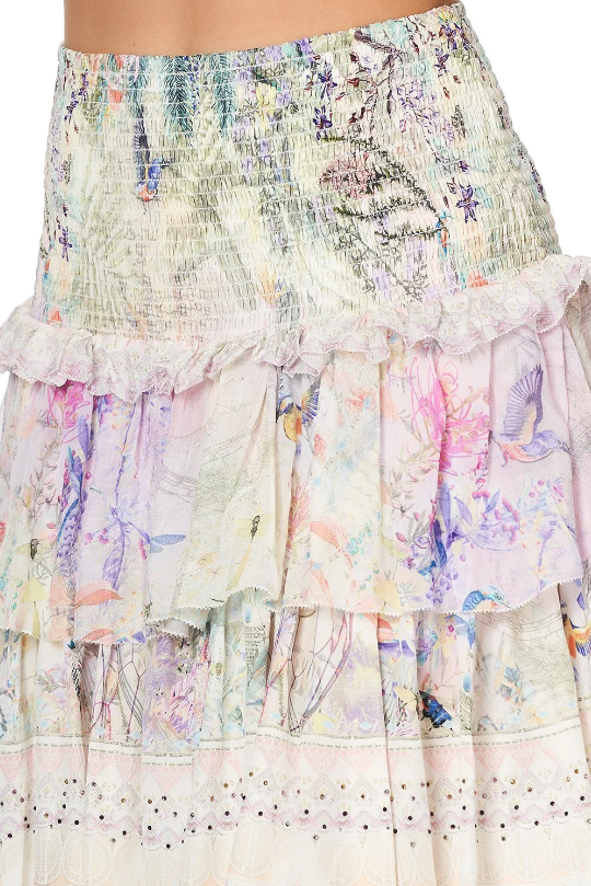 Skirts Camilla Mermaid Milla Layered Frill Skirt White Purple M / White Purple Apoella