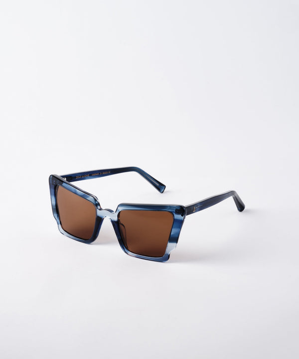 Sunglasses Zeus n Dione Amarillis Squared Butterfly Effect Sunglasses With Cutout Detail Blue Tortoiseshell Apoella