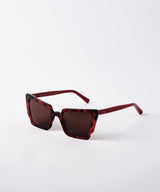 Sunglasses Zeus n Dione Amarillis Squared Butterfly Effect Sunglasses With Cutout Detail Wine Tortoiseshell Apoella