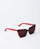 Sunglasses Zeus n Dione Amarillis Squared Butterfly Effect Sunglasses With Cutout Detail Wine Tortoiseshell Apoella