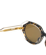 Sunglasses Zeus n Dione Danae Wide Frame Sunglasses With Square Corners Dark Tortoise Crystalline Apoella