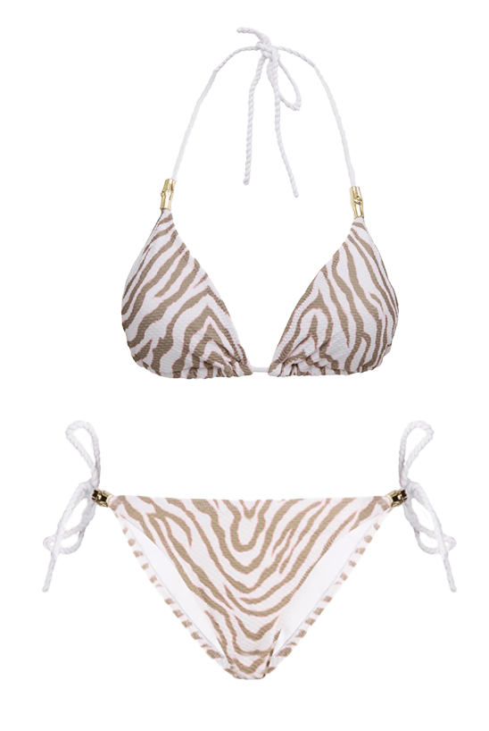 Swimwear Heidi Klein IBIZA/ST TROPEZ TRIANGLE BIKINI ZEBRA Zebra / S Apoella