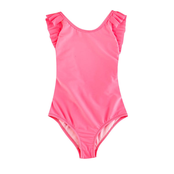 Swimwear Marie Raxevsky PLEATED ONE-PIECE NEON PINK 4y / Neon Pink Apoella