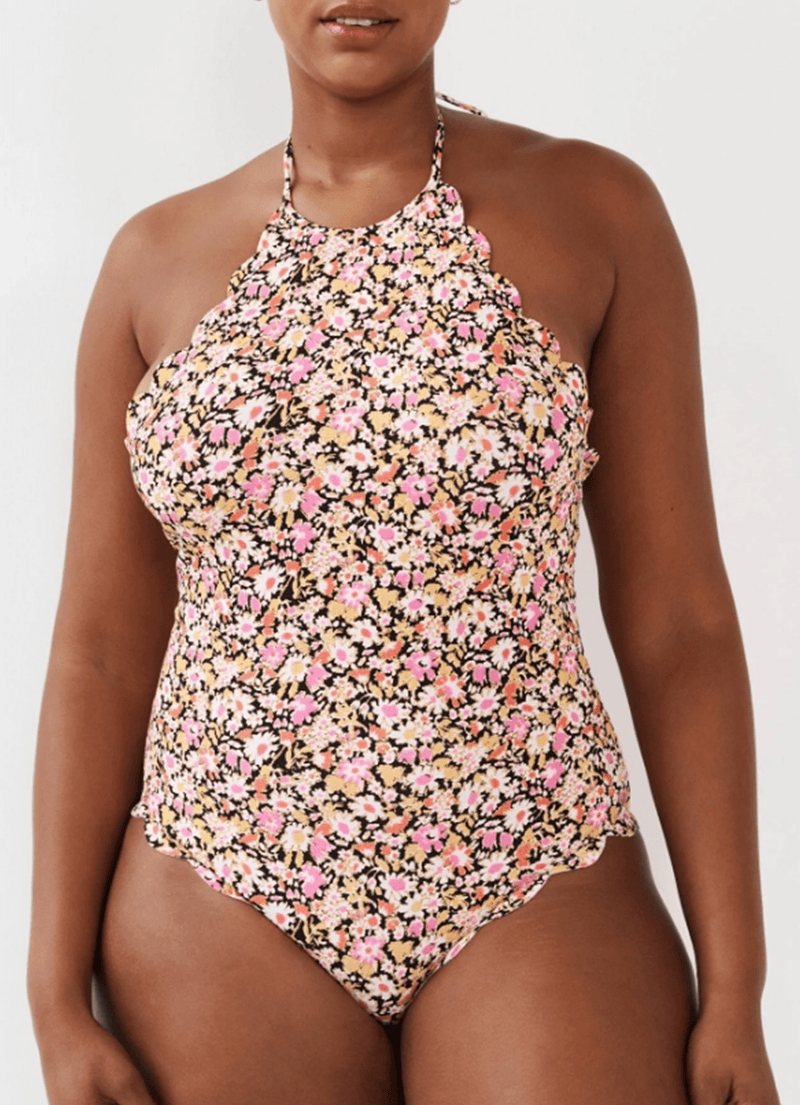 Swimwear Marysia Mott Maillot Halter One-Piece Blossom Meadow Flower Print Apoella