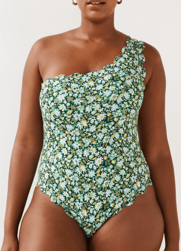 Swimwear Marysia Santa Barbara Maillot One Shoulder One-Piece Meadow Flower Print Apoella
