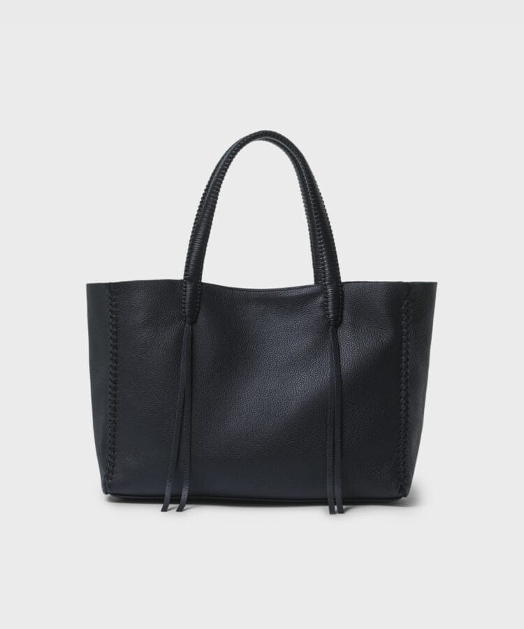 Tote Callista Crafts Tote Medium Grained Leather Black O/S / Black Apoella